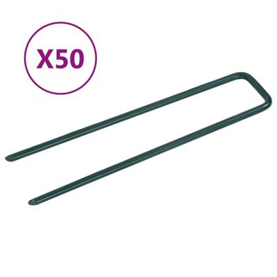 VidaXL Kunstgraspennen 50 st u-vormig ijzer