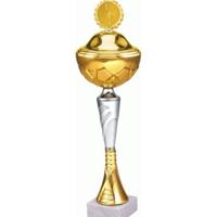 Viking Choice  Goudkleurige metalen beker met deksel 9044 / Bp - thumbnail