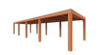 Trendhout Overkapping Palermo XXL 1200x380 cm- Plat dak- Hout- Trendhout - thumbnail