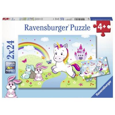 Ravensburger sprookjesachtige eenhoorn puzzel, 2x24st.