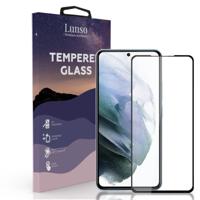 Lunso - Samsung Galaxy S23 - Gehard Beschermglas - Full Cover Screenprotector - Black Edge - thumbnail