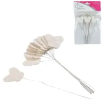 Miss France ballonbinders vlinder met glitter crème 13 cm 36 stuks | 24 stuks - thumbnail