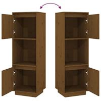 Hoge kast 38x35x117 cm massief grenenhout honingbruin - thumbnail