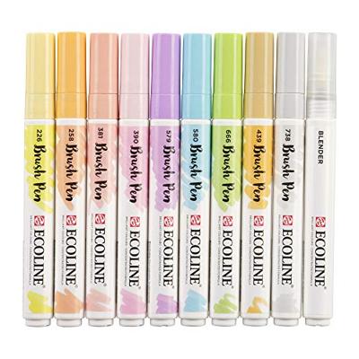 Brushpen talens ecoline set 10 stuks pastel Brushpen talens ecoline set 10 stuks pastel