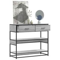 Wandtafel 90x35x80 cm bewerkt hout grijs sonoma eikenkleurig - thumbnail