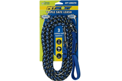 Petsport Triple Safe Leash Blauw 1,8 m