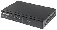 Intellinet 5-poorts Gigabit Ethernet PoE+ Switch met SFP Combo-Port 4X PSE-poorten IEEE 802.3at/af Power Over (PoE+/PoE) 80 W Desktopswitch 561174 zwart - thumbnail