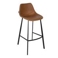 Dutchbone Barkruk 'Franky' PU (zithoogte 80cm), kleur Bruin - thumbnail