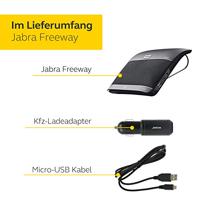 Jabra Freeway Bluetooth KFZ Handsfree Luidspreker (Duitse Stembediening, Stereo-Geluid, Dubbele Microfoontechnologie, Ruisonderdrukking, Audiostreaming, Fm-Zender) Zwart - thumbnail