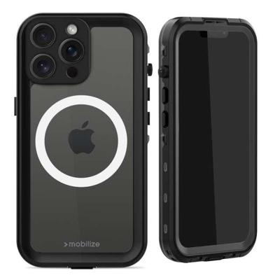 Mobilize MagSafe Compatible Waterproof Case Apple iPhone 15 Pro Max Clear/Black