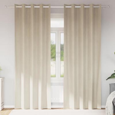 VidaXL Verduisterende gordijnen 2 pcs crème 140 x 260 cm fluweel