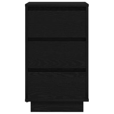 Nachtkastje met LED-verlichting 38x34x65 cm zwart