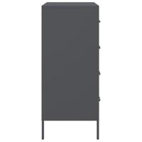 Dressoir 68x39x89 cm staal antracietkleurig - thumbnail