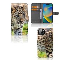 iPhone 14 Plus | Telefoonhoesje | Met pasjeshouder | Baby Luipaard - thumbnail