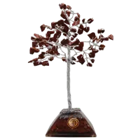 Edelsteenboom Rode Jaspis Orgoniet - De Kracht van Rust - 18 cm - thumbnail