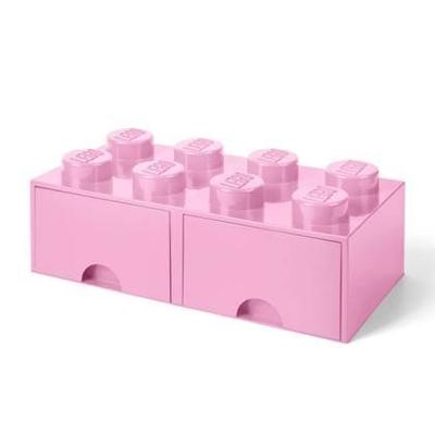 LEGO - Opberglade Brick 8, Lichtroze - LEGO