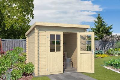 Outdoor Life Indi Blokhut 250x250 cm 28 mm vuren blank- Lessenaarsdak- Onbehandeld vurenhout- Outdoor Life Outdoor Life Indi Blokhut 250x250 cm 28 mm vuren blank- Lessenaarsdak- Onbehandeld vurenhout- Outdoor Life