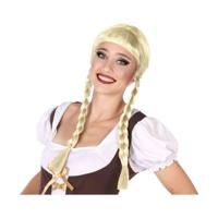Pruik Blond Vlechten - thumbnail