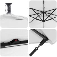 Cantilever Banana Parasol Zand 249 x 249 x 250 cm - thumbnail