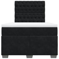Boxspring met matras fluweel zwart 180x200 cm - thumbnail