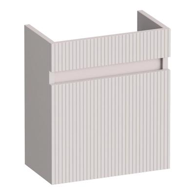 Brauer Joy Wavy Fonteinkast - 40 cm - met 1 Deur Greeploos Rechtsdraaiend - Mat Zand