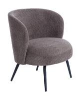 Light & Living Fauteuil 'Dieyda' Bouclé, kleur Bruin - thumbnail