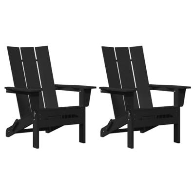 Tuinstoel 2 pcs Zwart 80.5 x 74.5 x 92 cm Polyetheen