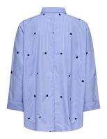 Only Onlnew Lina Grace Str Emb Shirt Wvn Noos Blouse Moonlight Blue Blue Heart - thumbnail