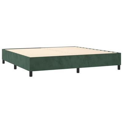 Boxspring met matras fluweel donkergroen 200x200 cm - thumbnail