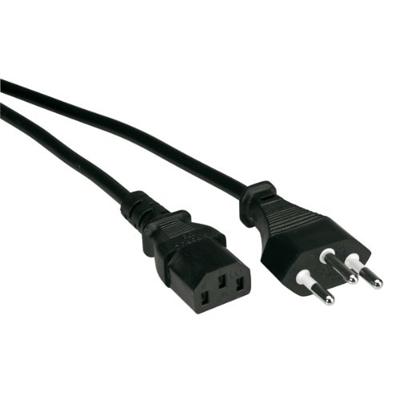 VALUE voedingskabel (CH), zwart, 0,8 m
