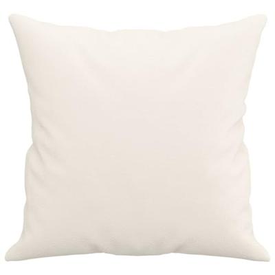 VidaXL Sierkussens 2 st 40x40 cm kunstleer crèmekleurig VidaXL Sierkussens 2 st 40x40 cm kunstleer crèmekleurig
