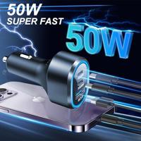 Caliber Autolader - Sigarettenaansteker Splitter - 2x USB & 1x USB-C - 50 Watt - Snellader (PS25) - thumbnail