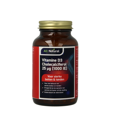 All Natural Vitamine D3 25mcg 300 Capsules
