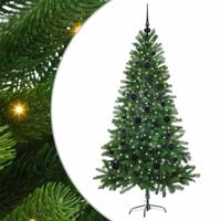 VidaXL Kerstboom met 150 led met standaard groen 150 cm pe - thumbnail