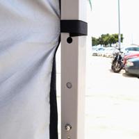 Tentmuur OCC Motorsport OCCCARP32 Zwart Oxford 420D 6 x 2 m - thumbnail