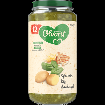 Olvarit 12+ Maanden Spinazie Kip Aardappel 250g bij Jumbo
