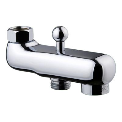 Xellanz Basic opbouw uitloop voor douchekraan met omstelknop 10 cm messing chroom Xellanz Basic opbouw uitloop voor douchekraan met omstelknop 10 cm messing chroom