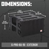 Gator Cases G-PRO-6U-19 6U 19" Deep Molded Audio Rack - thumbnail