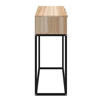 Wandtafel 105x30x75 cm bewerkt hout en ijzer
