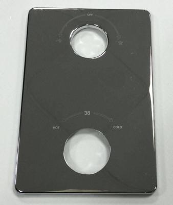 Chroom Bodemplaat Inbouwdouchekraan 2 Knop 125X185 Aqua Splash