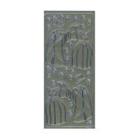 Vaessen Creative • sticker 10x23cm 10pcs zilver kleding - thumbnail