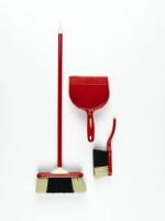 Schoonmaaksetje handveger en blik en bezem - thumbnail