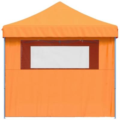 Partytent inklapbaar pop-up met 4 zijwanden oranje