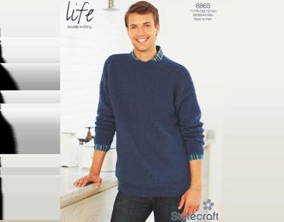Breipatroon Stylecraft Life DK Boys/Men Sweater 8865