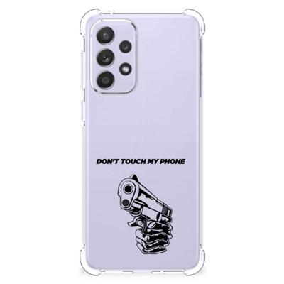 Samsung Galaxy A33 Anti Shock Case Gun Don't Touch My Phone Samsung Galaxy A33 Anti Shock Case Gun Don't Touch My Phone