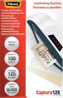 Fellowes Lamineerfolie 86 x 54 mm, Creditcard 125 micron glanzend 100 stuk(s) - thumbnail