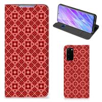 Samsung Galaxy S20 | Hoesje met Magneet | Batik Rood - thumbnail