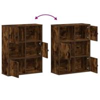 Boekenkast 60x24x76,5 cm bewerkt hout gerookt eikenkleurig - thumbnail