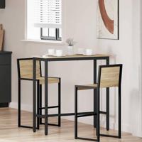 Tafel Sonoma Eiken 100 x 50 x 90,5 cm Engineered hout en staal - thumbnail