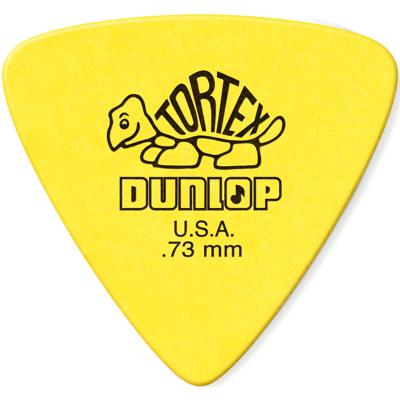 Dunlop 431R73 Tortex Triangle .73mm plectrum geel Dunlop 431R73 Tortex Triangle .73mm plectrum geel